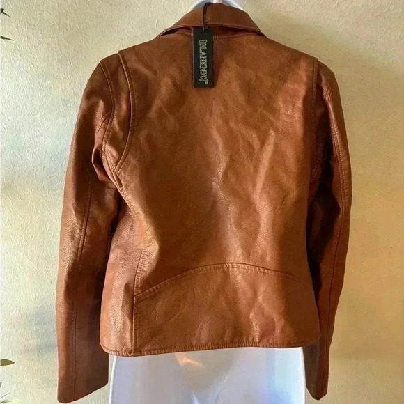Womens Blank NYC Brown Faux Leather Jacket - Picture 5 of 6
